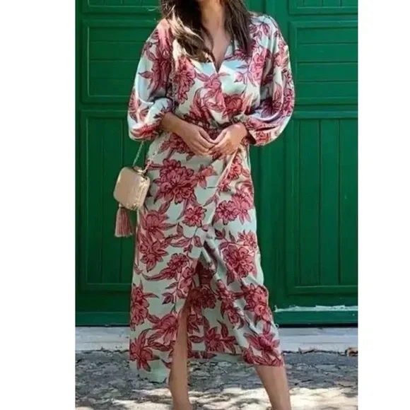 knee length dresses for ladies Zara Fruit Print Mesh Midi Dress Black Multicolor Ruched Fruitcore Med –  The Thriftanista Closet main image 0